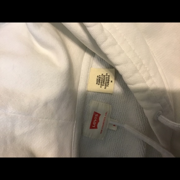 Levi’s white pullover hoodie sweatshirt medium - Picture 7 of 7